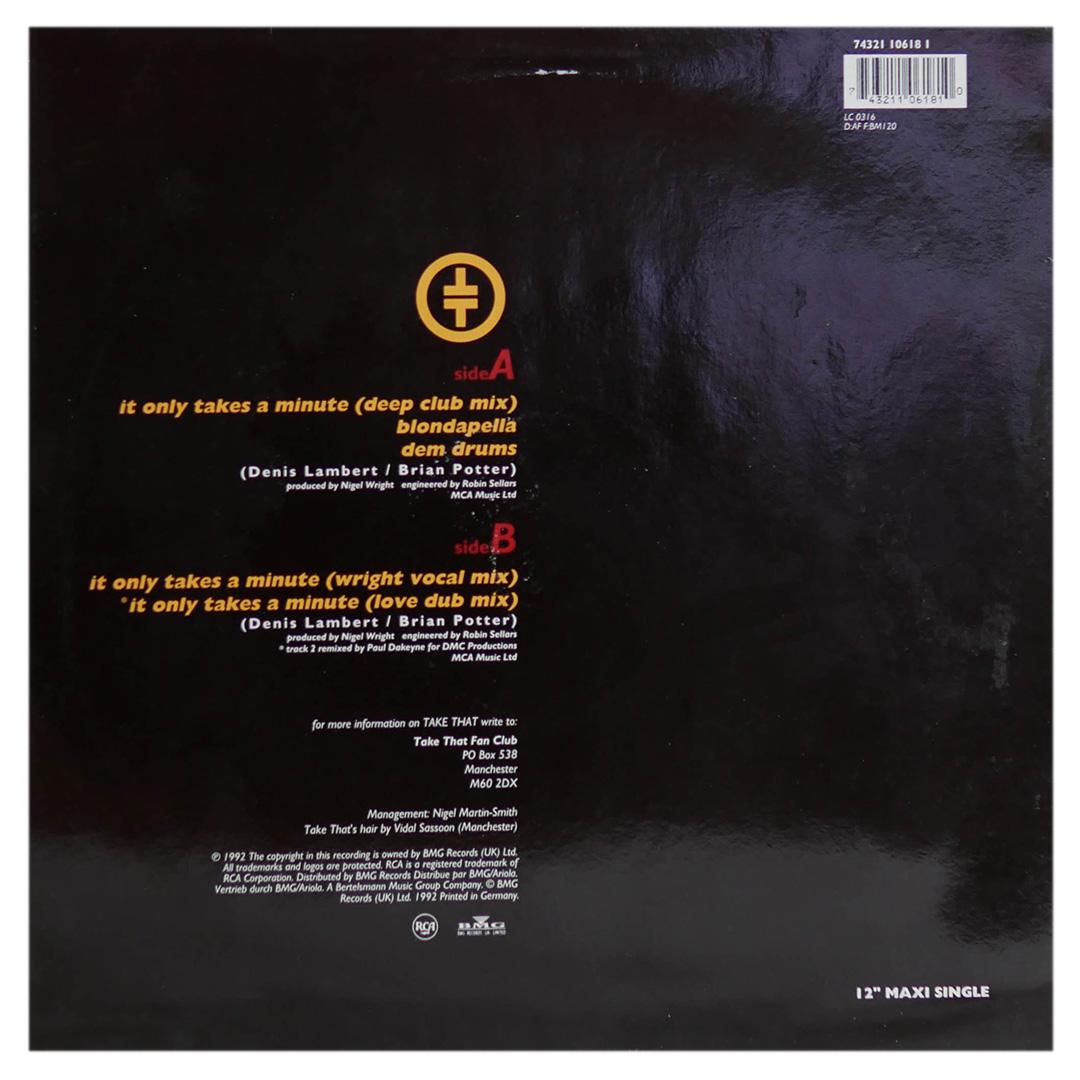 TAKE THAT - IT ONLY TAKES A MINUTE | 12" MAXI SINGLE USADO
