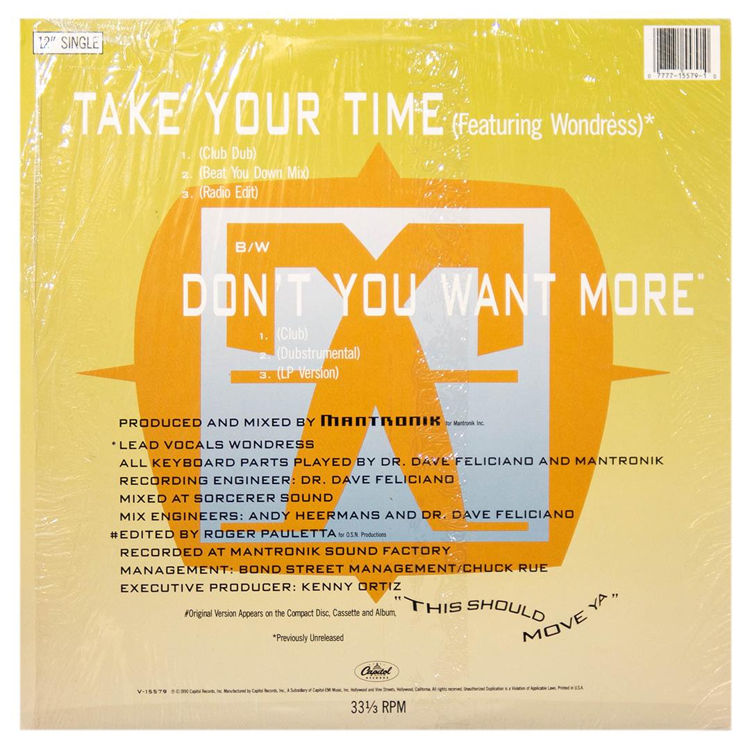 MANTRONIX - TAKE YOUR TIME | 12" MAXI SINGLE USADO