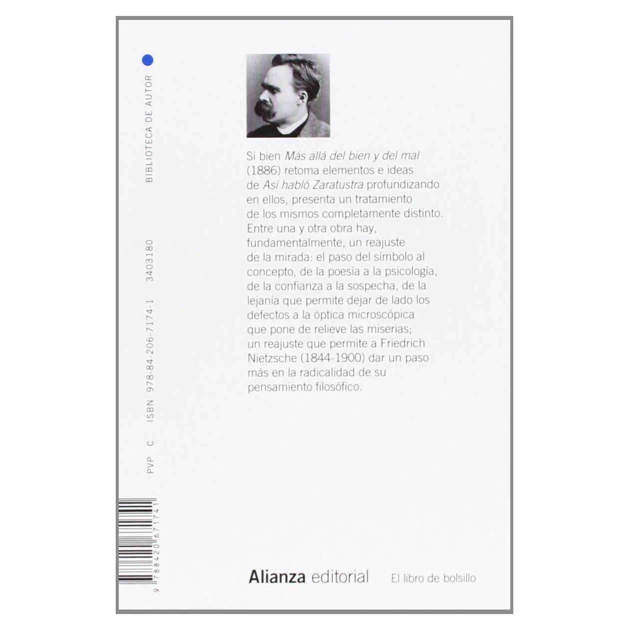 MÁS ALLÁ DEL BIEN Y EL MAL (TAPA BLANDA) - FRIEDRICH NIETZSCHE | LIBRO