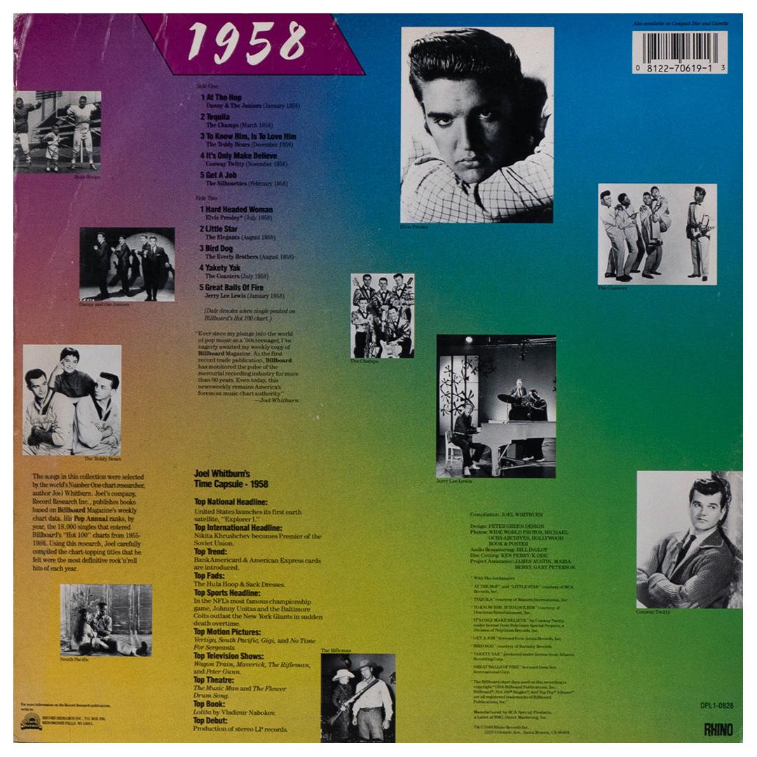 BILLBOARD - TOP ROCK N ROLL HITS 1958 | VINILO USADO