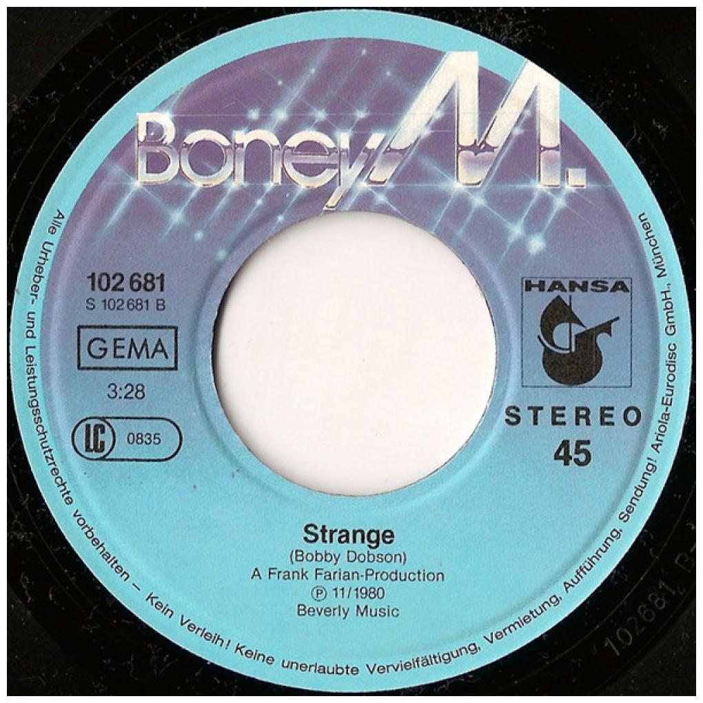 BONEY M. - FELICIDAD (MARGHERITA) | 7" SINGLE USADO