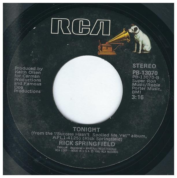 RICK SPRINGFIELD - DON T TALK TO STRANGERS | 7" SINGLE USADO