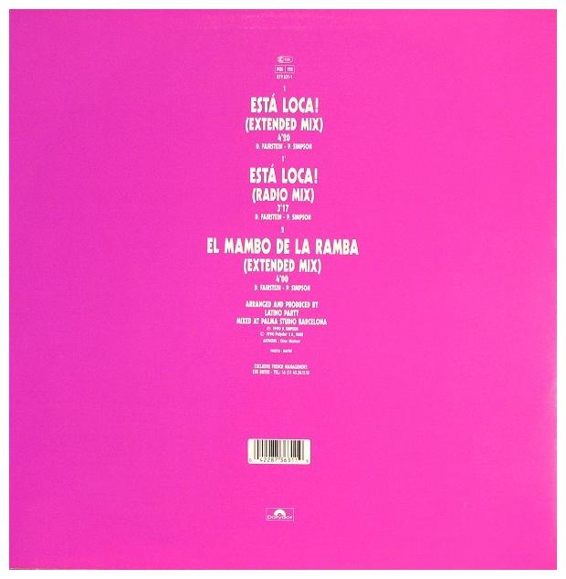 LATINO PARTY - ESTA LOCA | 12 MAXI SINGLE USADO