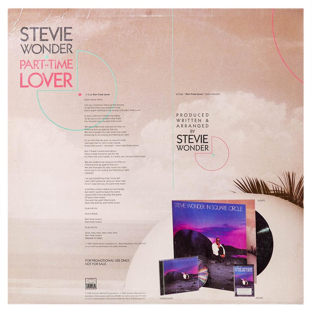 STEVIE WONDER - PART-TIME LOVER | 12" MAXI SINGLE USADO