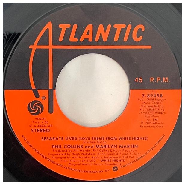 PHIL COLLINS - SEPARATE LIVES | 7" SINGLE USADO
