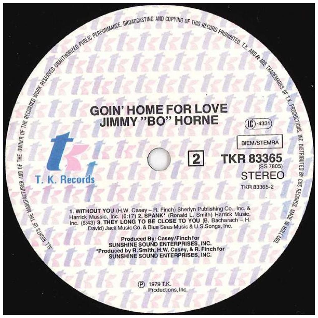 JIMMY "BO" HORNE - GOIN' HOME FOR LOVE | VINILO USADO