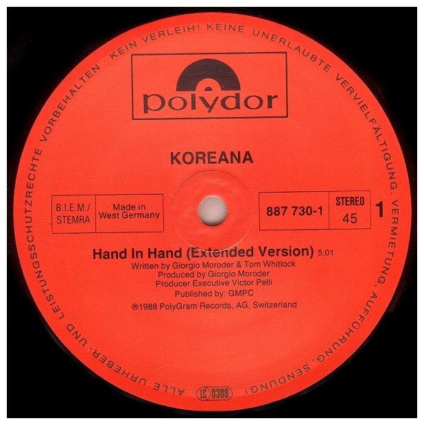 KOREANA - HAND IN HAND (SEUL 88 OLYMPIC SONG) | 12" MAXI SINGLE USADO