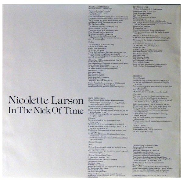 NICOLETTE LARSON - IN THE NICK OF TIME | VINILO USADO