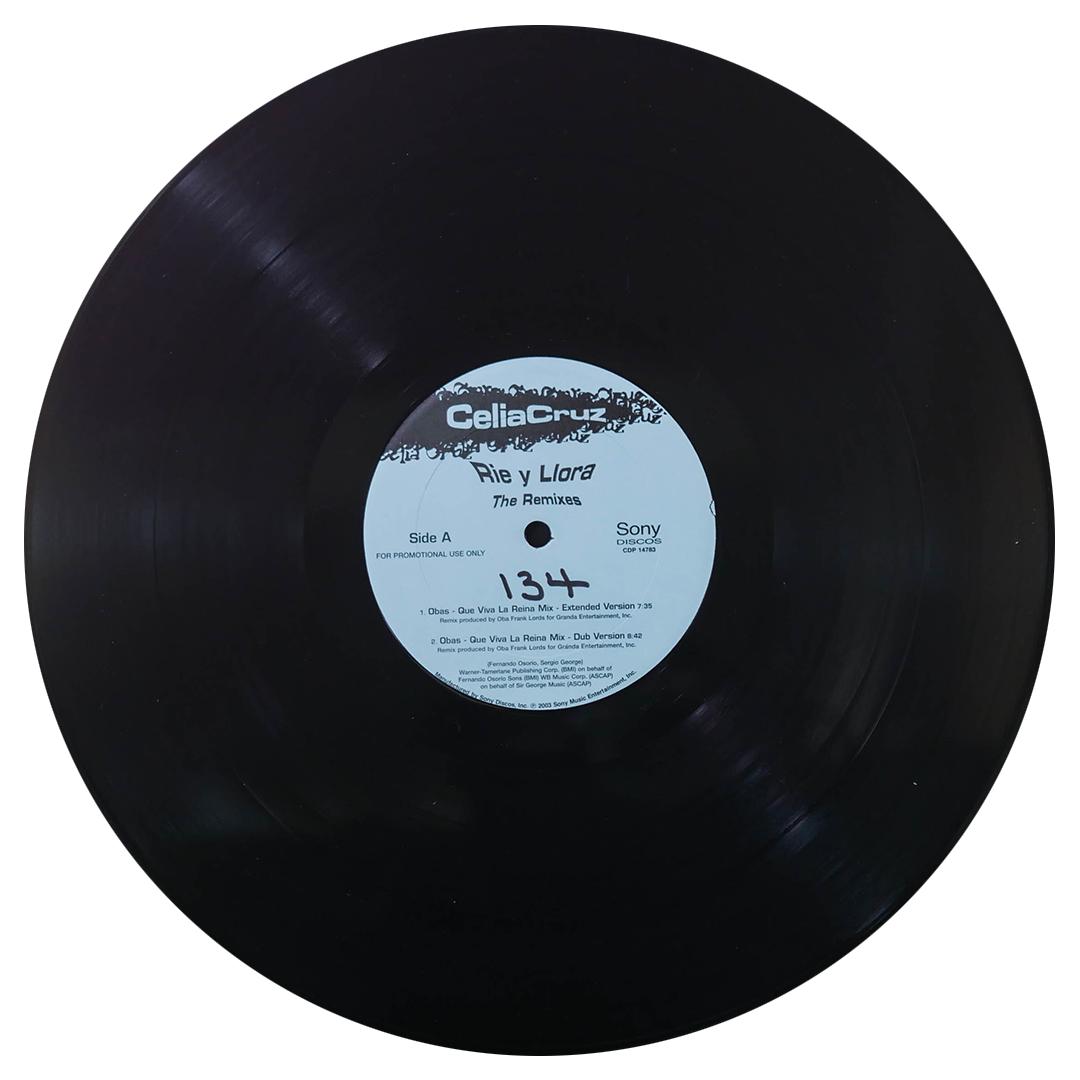 CELIA CRUZ - RIE Y LLORA - THE REMIXES | 12" MAXI SINGLE USADO