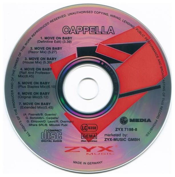 CAPPELLA - MOVE ON BABY | CD SINGLE USADO