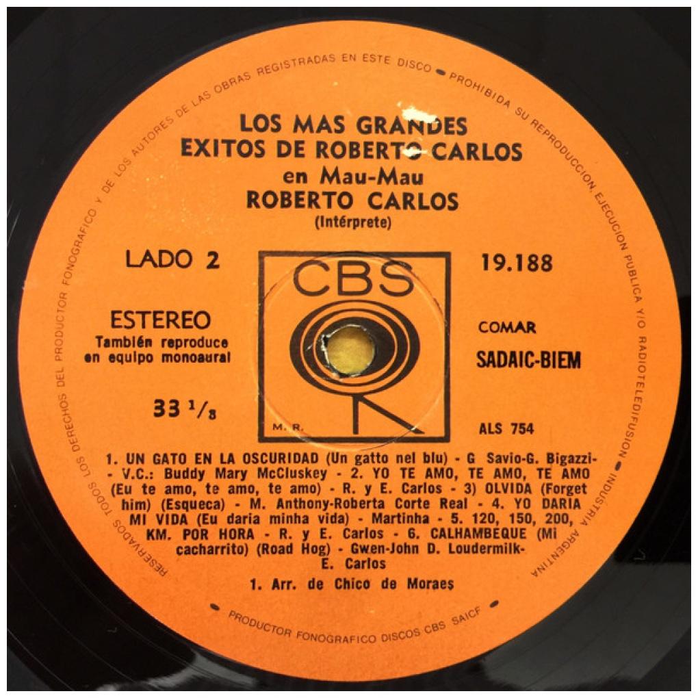 ROBERTO CARLOS - LOS MAS GRANDES EXITOS EN MAU MAU | VINILO USADO