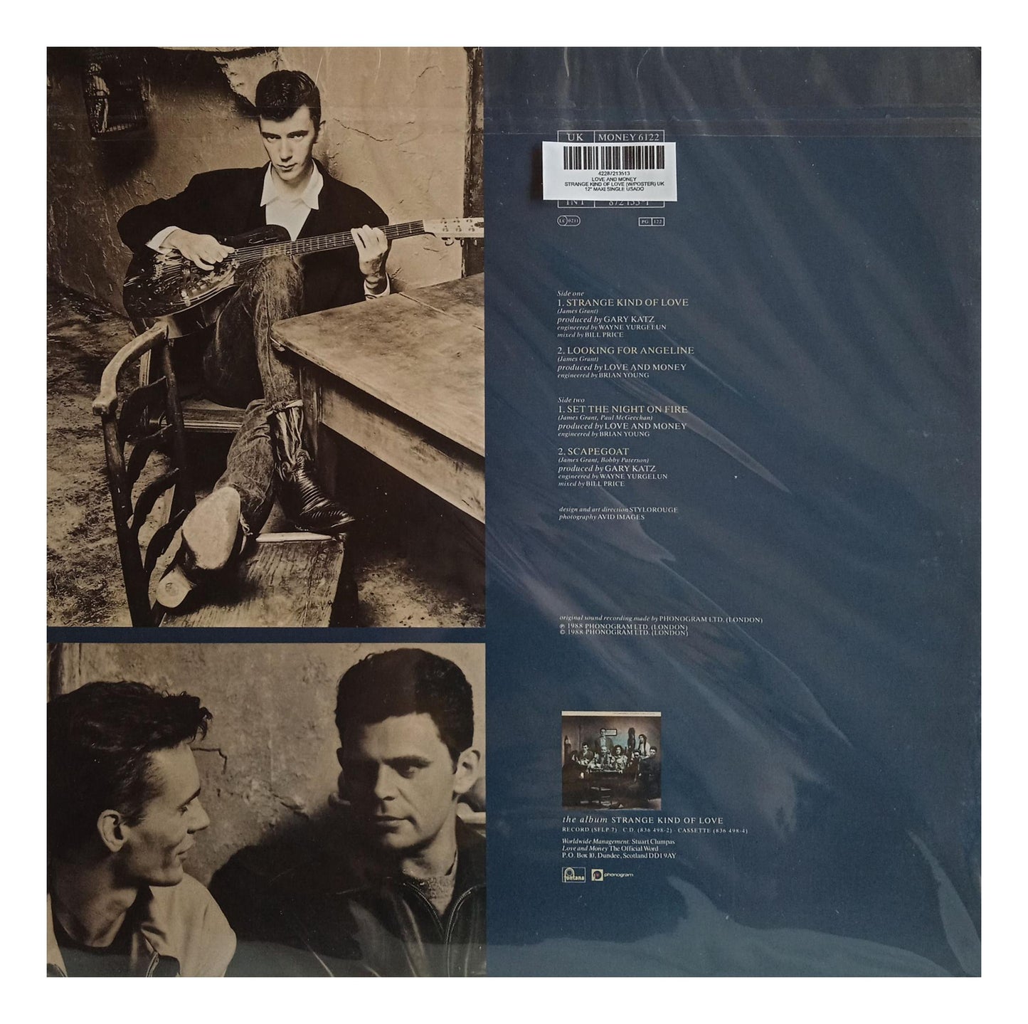 LOVE AND MONEY - STRANGE KIND OF LOVE (W/POSTER) UK | 12" MAXI SINGLE USADO
