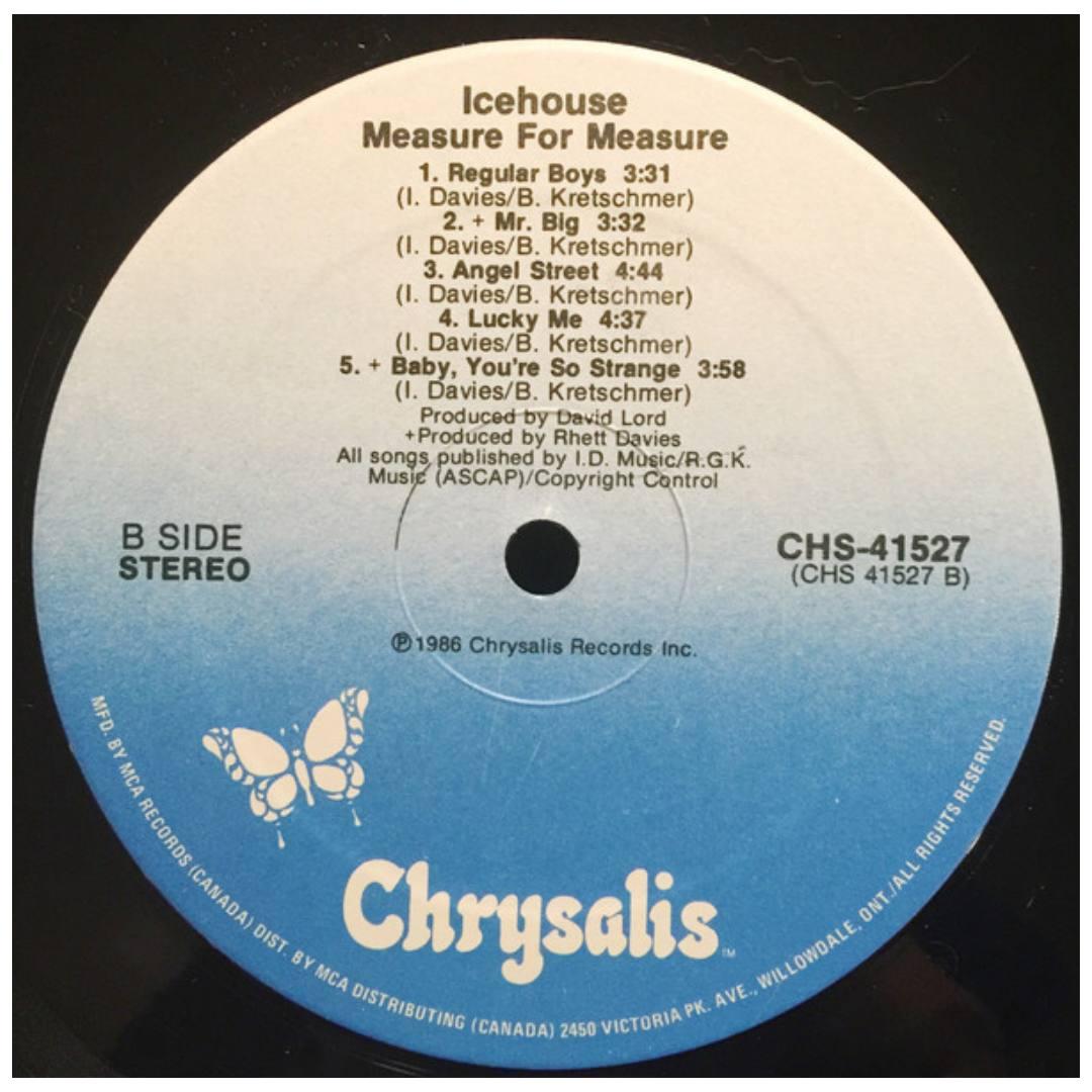 ICEHOUSE - MEASURE FOR MEASURE | VINILO USADO