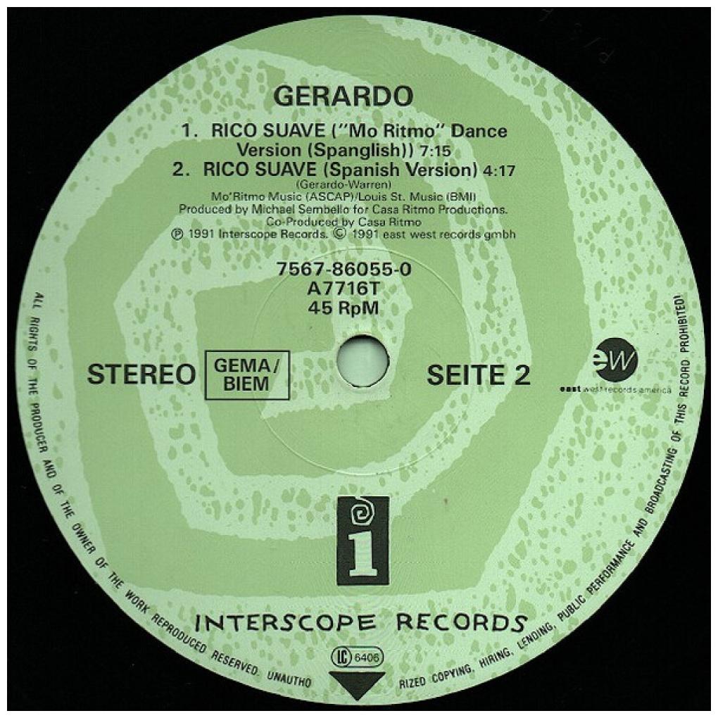 GERARDO - RICO SUAVE | 12'' MAXI SINGLE USADO
