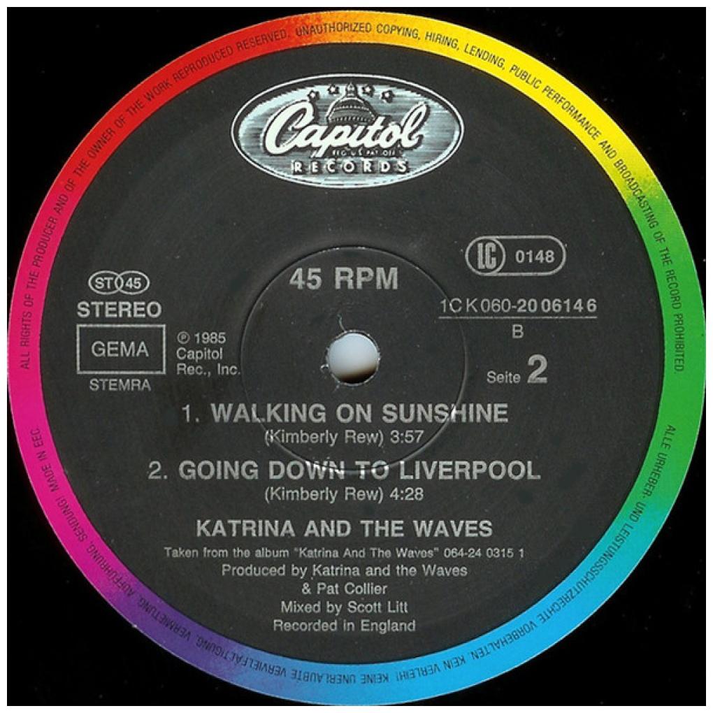 KATRINA AND THE WAVES - WALKING ON SUNSHINE | 12'' MAXI SINGLE USADO