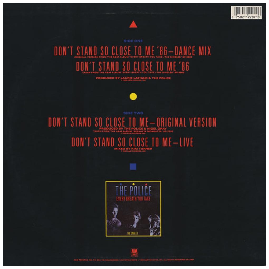 POLICE - DON'T STAND SO CLOSE TO ME '86 (VDE-NUEVO/SELLADO) | 12'' MAXI SINGLE USADO