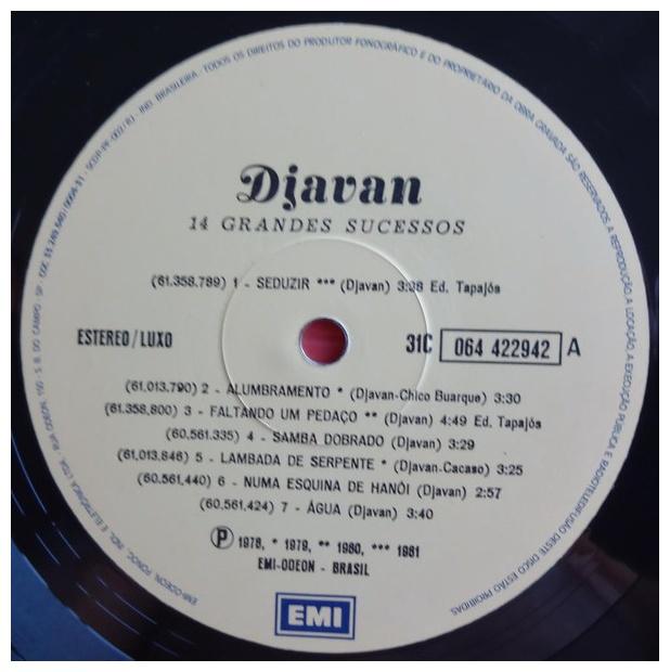 DJAVAN - 14 GRANDES SUCESSOS | VINILO USADO