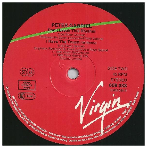 PETER GABRIEL - SLEDGEHAMMER | 12" MAXI SINGLE USADO