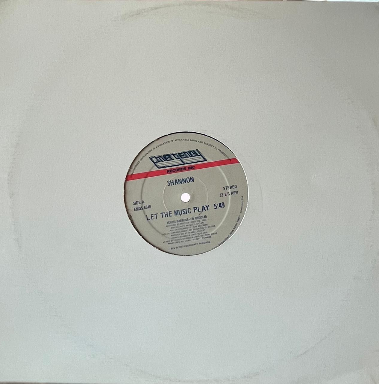 SHANNON - LET THE MUSIC PLAY | 12" MAXI SINGLE USADO