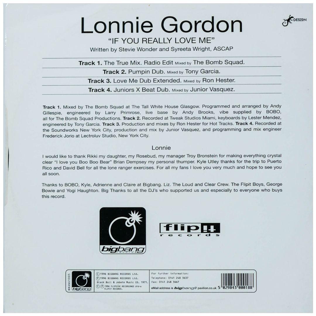LONNIE GORDON - IF YOU REALLY LOVE ME | 12" MAXI SINGLE VINILO