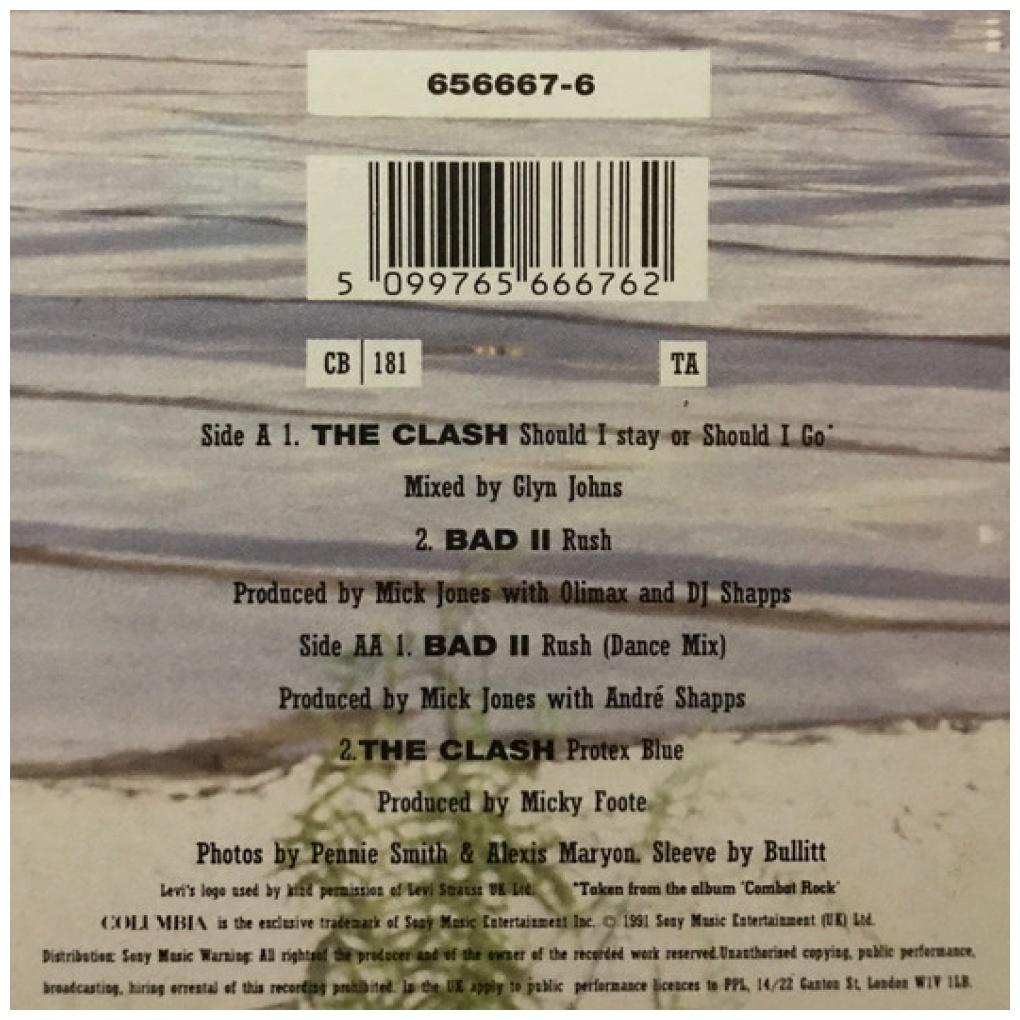 THE CLASH/BIG AUDIO DYNAMITE II - SHOULD I STAY OR SHOULD I GO/RUSH | 12'' MAXI SINGLE USADO