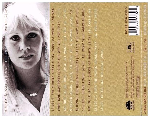 AGNETHA FALTSKOG - THATS ME: THE GREATEST HITS | CD