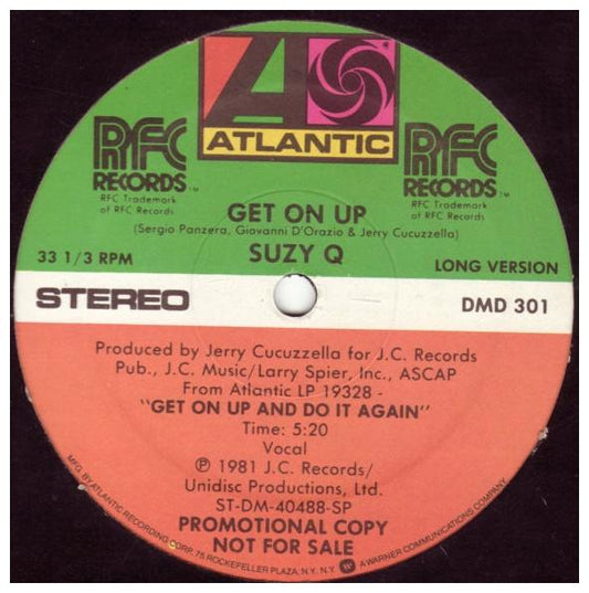 SUZY Q - GET ON UP AND DO IT AGAIN | 12" MAXI SINGLE USADO