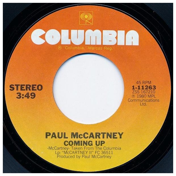 PAUL MCCARTNEY - COMING UP | 7" SINGLE USADO