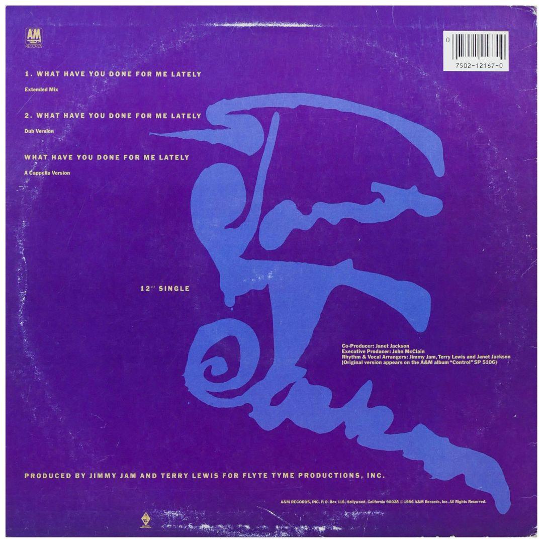 JANET JACKSON - WHAT HAVE YOU DONE FOR ME LATELY | 12" MAXI SINGLE USADO