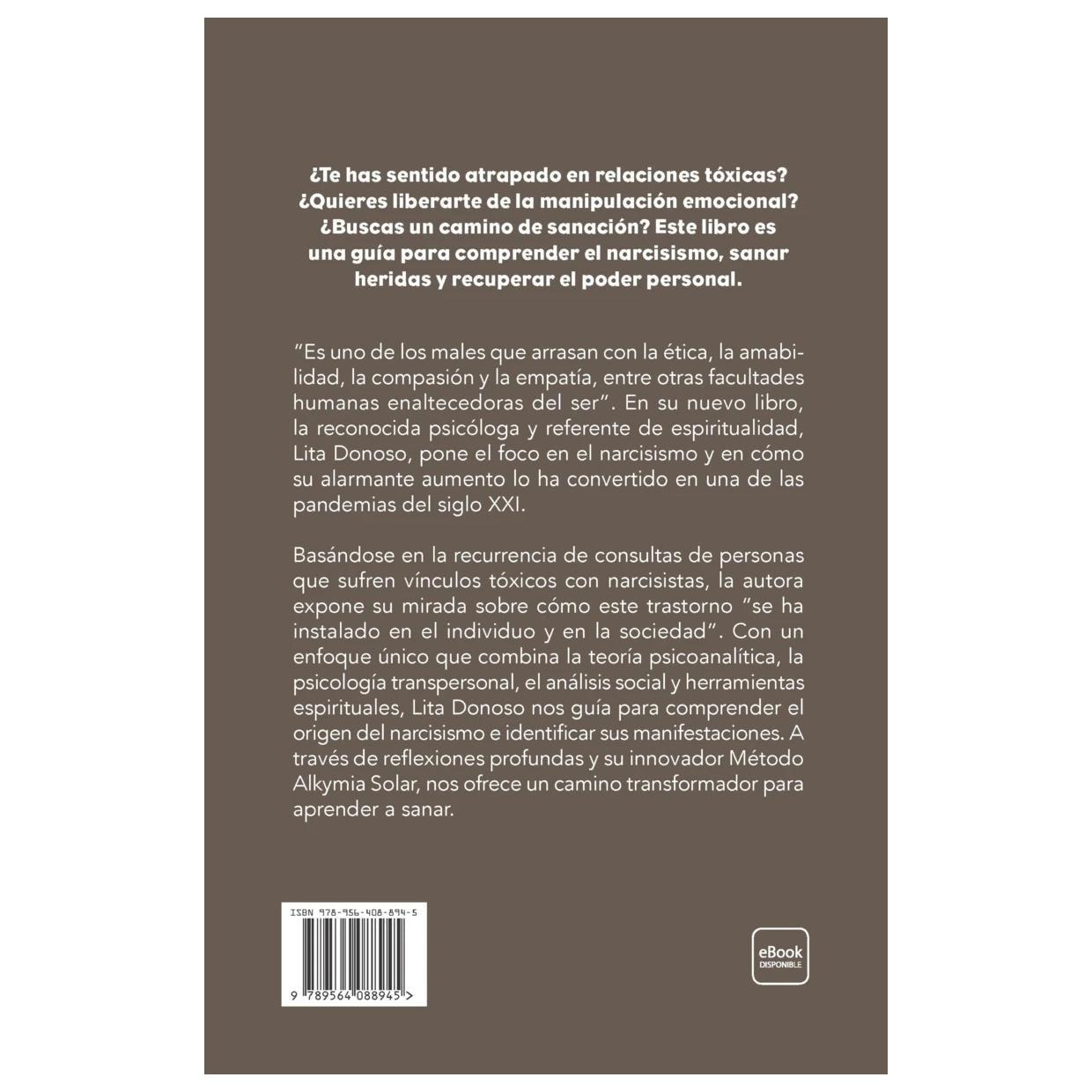 NARCICISMO (TAPA BLANDA) - LITA DONOSO | LIBRO