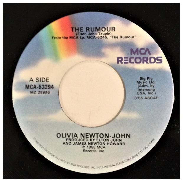 OLIVIA NEWTON JOHN - THE RUMOUR | 7" SINGLE VINILO USADO
