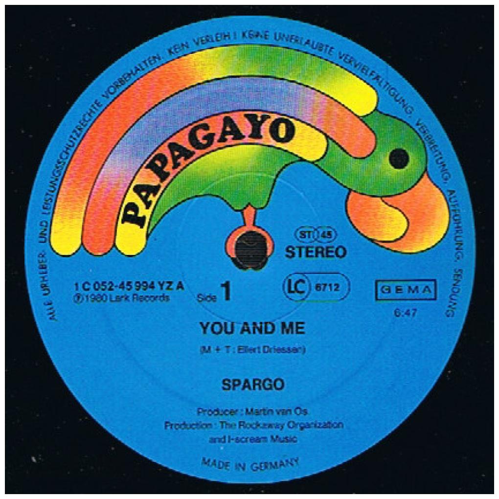 SPARGO - YOU AND ME | 12'' MAXI SINGLE USADO