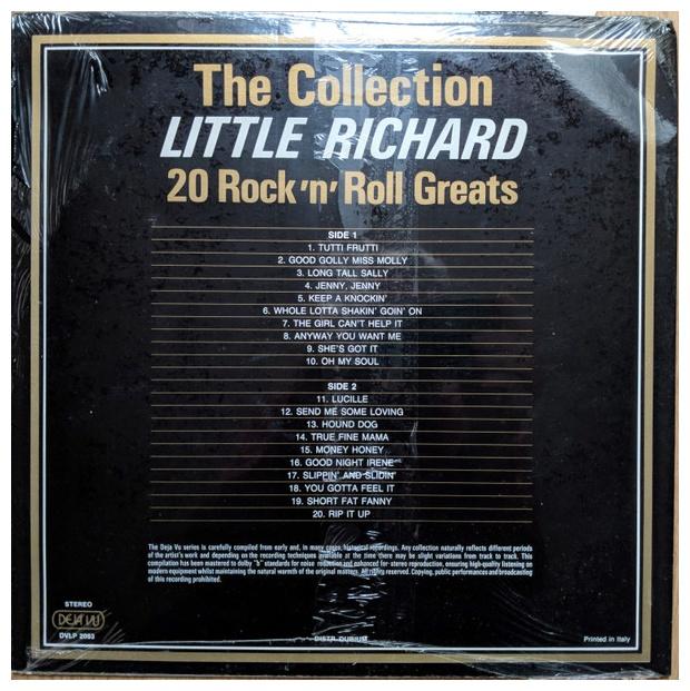 LITTLE RICHARD - 20 ROCK N ROLL GREATS: THE COLLECTION | VINILO USADO