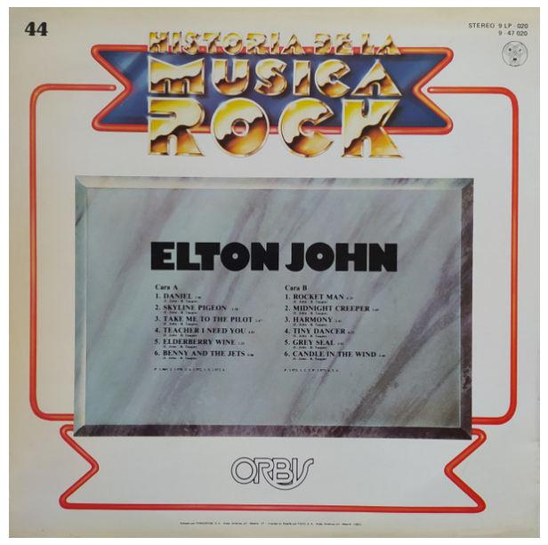 ELTON JOHN - HISTORIA DE LA MUSICA ROCK: GRANDES EXITOS | VINILO USADO