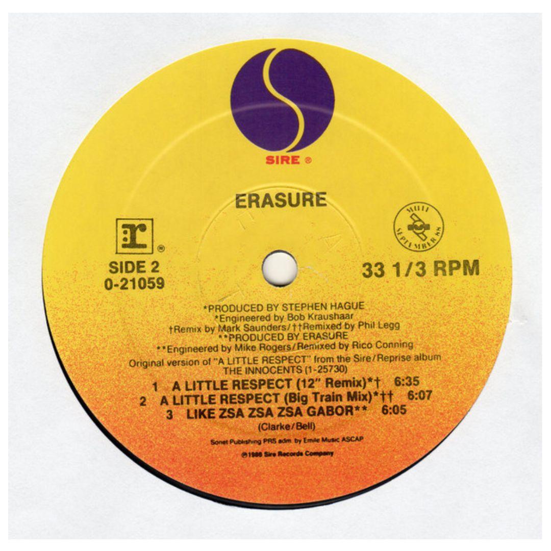 ERASURE - A LITTLE RESPECT | 12" MAXI SINGLE VINILO