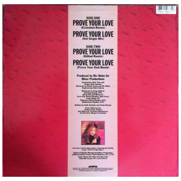TAYLOR DAYNE - PROVE YOUR LOVE | 12 MAXI SINGLE USADO
