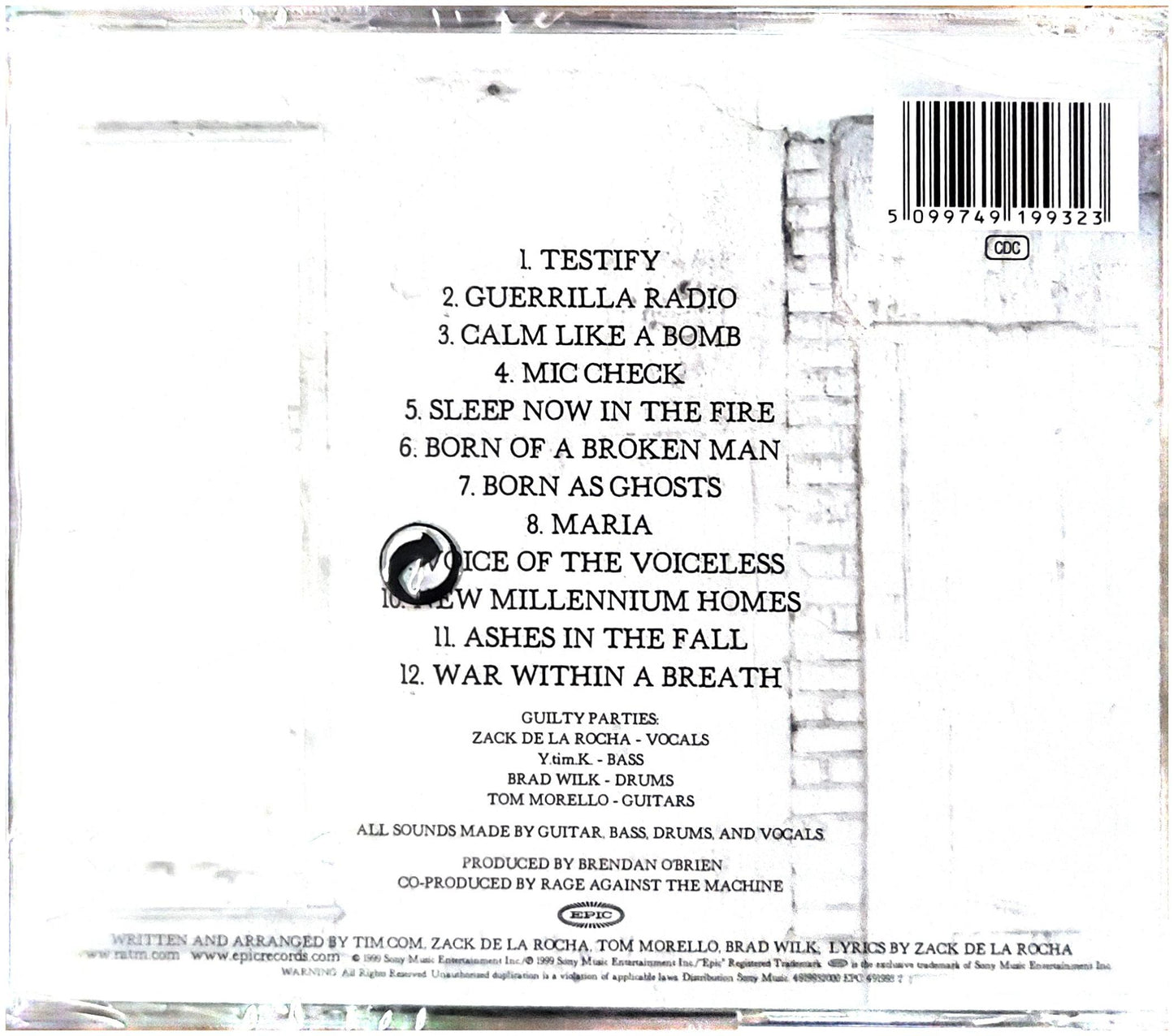 RAGE AGAINST THE MACHINE - THE BATTLE OF LOS ANGELES | CD