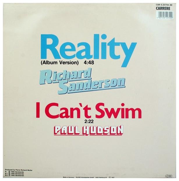 RICHARD SANDERSON - REALITY | 12" MAXI SINGLE USADO