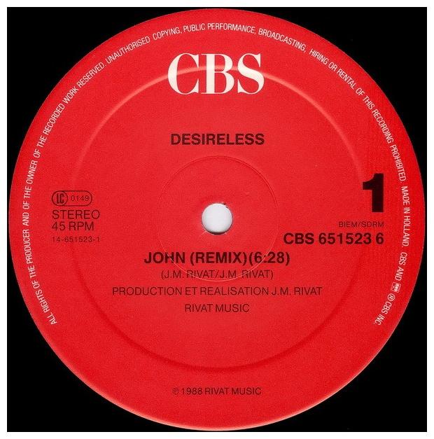 DESIRELESS - JOHN | 12" MAXI SINGLE USADO