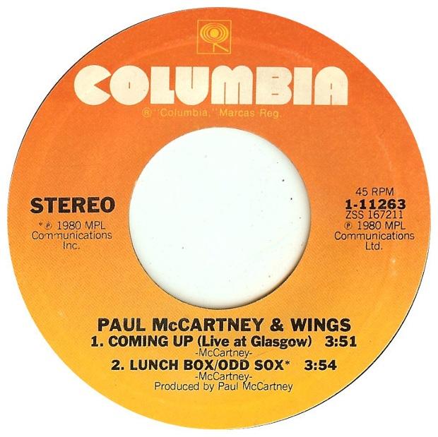 PAUL MCCARTNEY - COMING UP | 7" SINGLE USADO