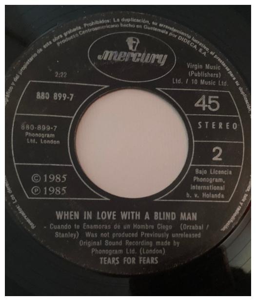 TEARS FOR FEARS - HEAD OVER HEELS (RE-MIX) | 7" SINGLE USADO