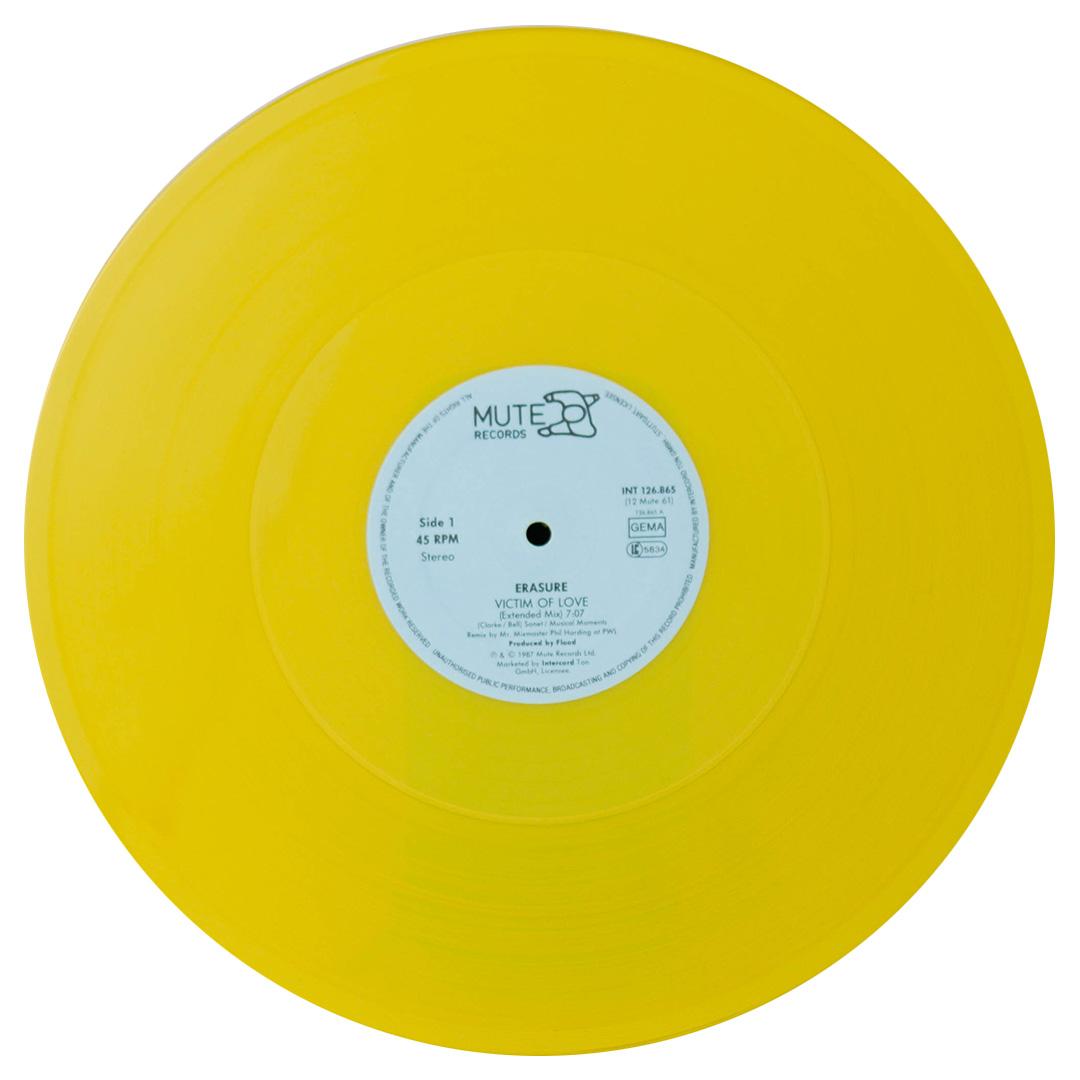 ERASURE - VICTIMS OF LOVE (YELLOW VINYL) | 12" MAXI SINGLE USADO