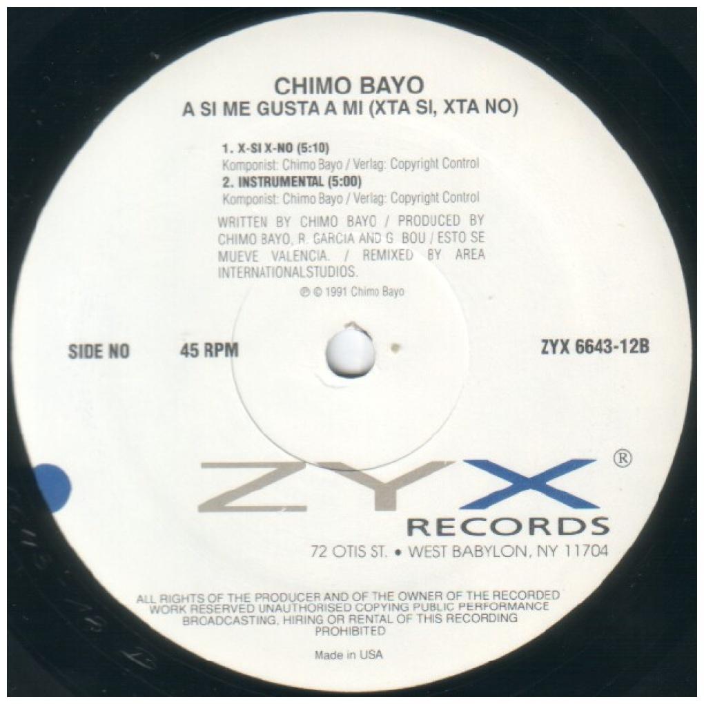 CHIMO BAYO - A SI ME GUSTA A MI (X-TA SI, X-TA NO) | 12'' MAXI SINGLE USADO