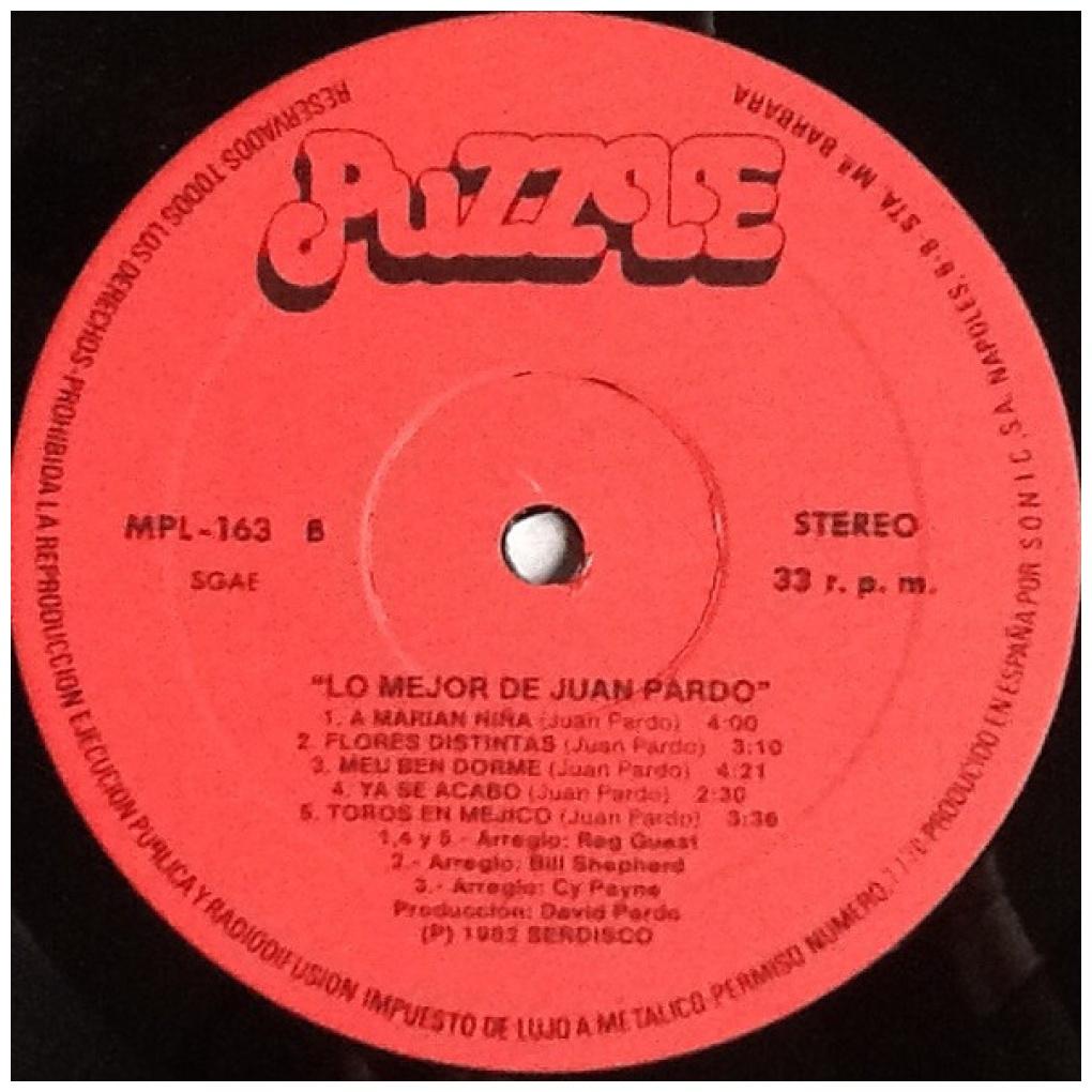 JUAN PARDO - LO MEJOR | VINILO USADO
