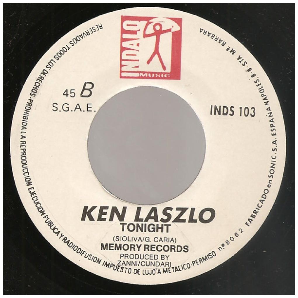 KEN LASZLO - TONIGHT (PROMO COPY) | 7" SINGLE USADO