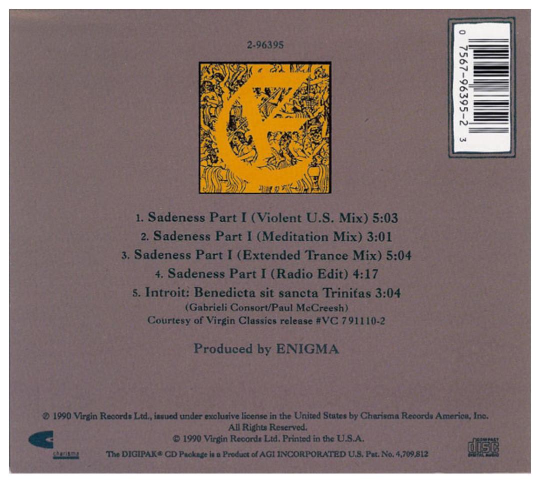 ENIGMA - SADENESS PART I | CD SINGLE