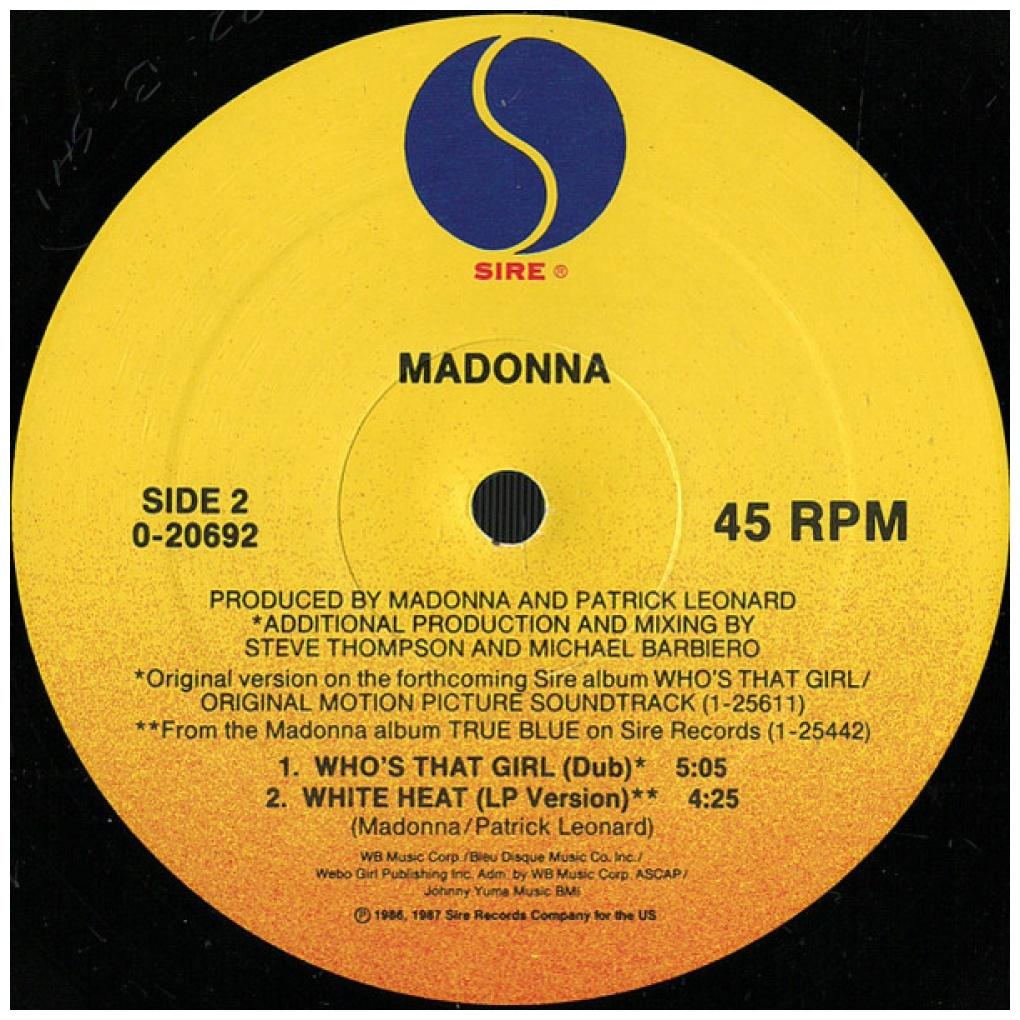 MADONNA - WHO'S THAT GIRL | 12'' MAXI SINGLE USADO