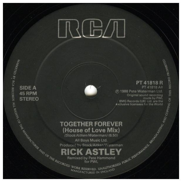 RICK ASTLEY - TOGETHER FOREVER (HOUSE REMIX) | 12" MAXI SINGLE USADO