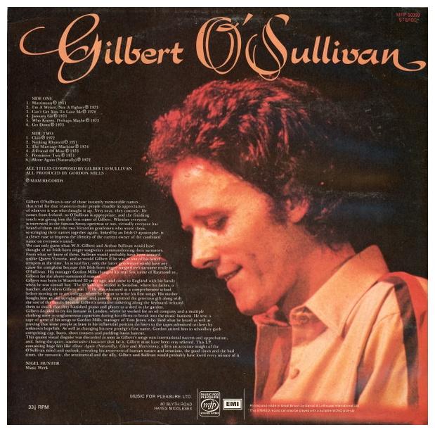 GILBERT O SULLIVAN - GILBERT O SULLIVAN | VINILO USADO