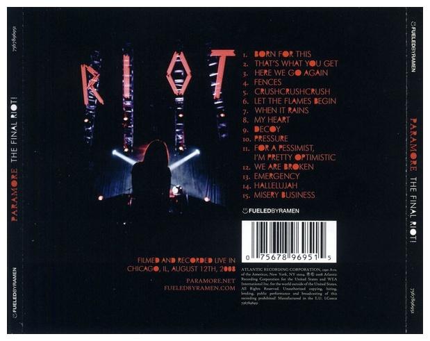 PARAMORE - THE FINAL RIOT (CD+DVD) | CD